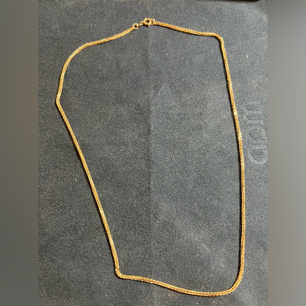 18” 14k stamped gold wheat chain